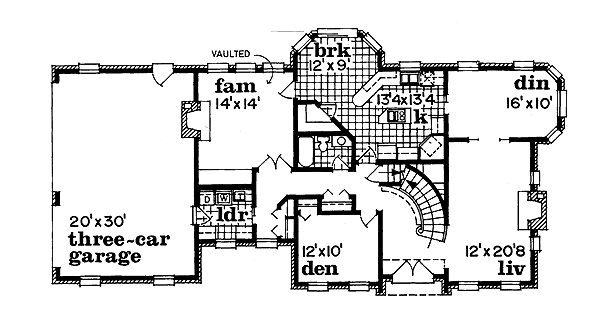 European Floor Plan - Main Floor Plan #47-194