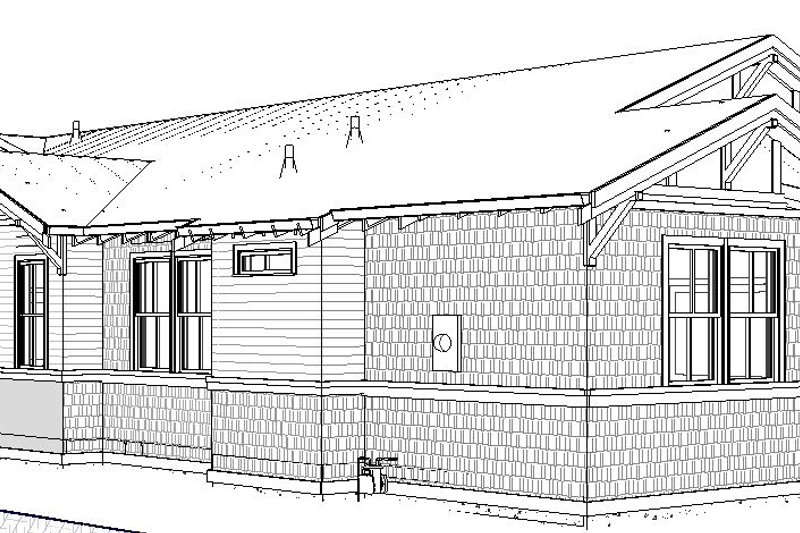 Home Plan - Exterior - Front Elevation 3 for Craftsman House Plan #895-164 - 3 bed, 2 bath