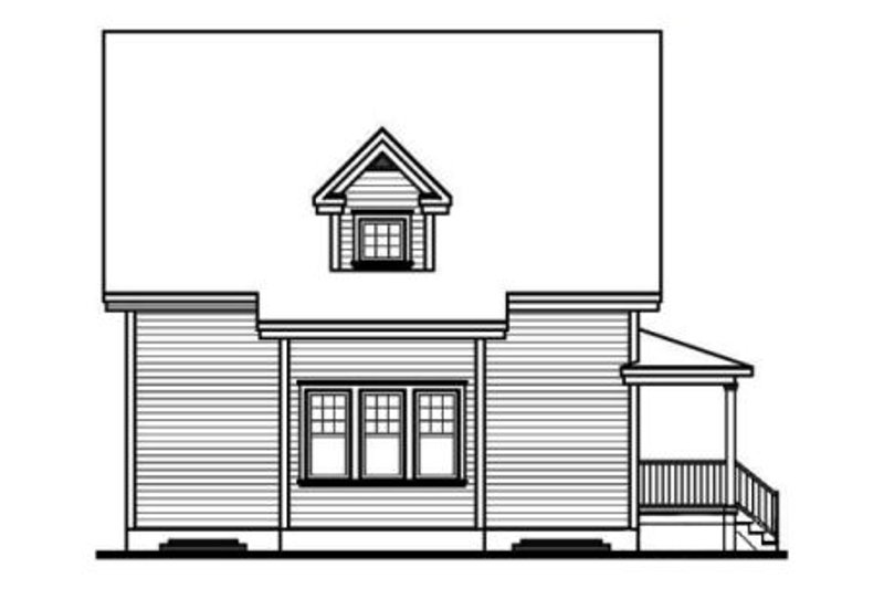 Dream House Plan - Exterior - Rear Elevation for Country House Plan #23-487 - 3 bed, 1.5 bath