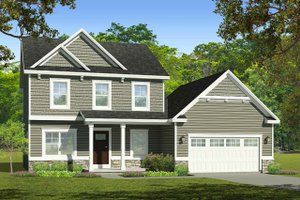 Exterior - Front Elevation for Traditional House Plan #1010-220 - 3 bed, 2.5 bath
