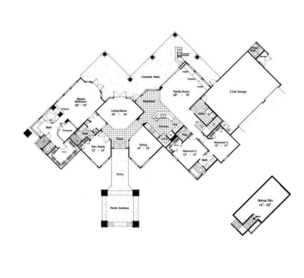 European Floor Plan - Main Floor Plan #417-374