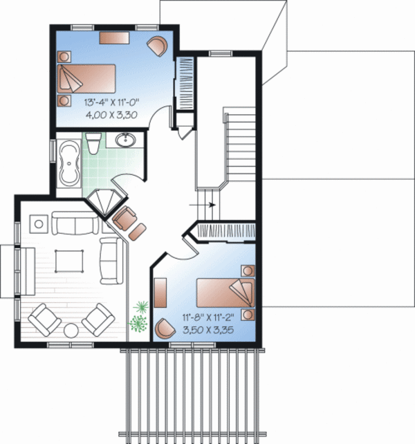 House Plan Design - Country Floor Plan - Upper Floor Plan #23-2265