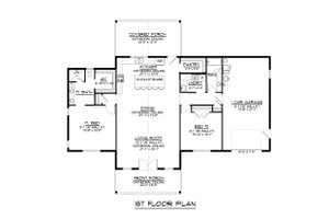 Floor Plan - Main Floor for Barndominium House Plan #1064-267 - 2 bed, 2 bath