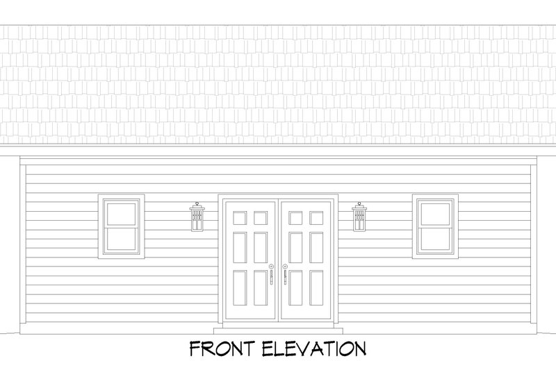 House Blueprint - Exterior - Front Elevation 3 for Craftsman House Plan #932-1261, 0 bath