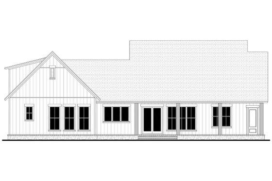 Exterior - Rear Elevation 1 for Farmhouse House Plan #430-345 - 3 bed, 3.5 bath
