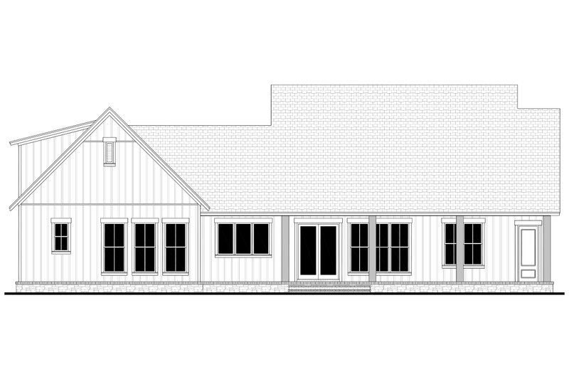 House Design - Exterior - Rear Elevation 1 for Farmhouse House Plan #430-345 - 3 bed, 3.5 bath