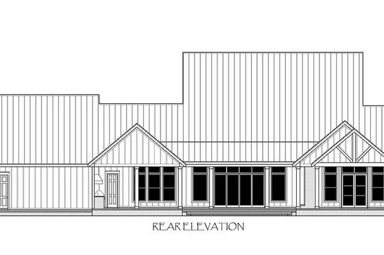 Exterior - Rear Elevation for Farmhouse House Plan #1074-29 - 4 bed, 4.5 bath