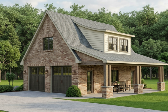 House Plan Design - Exterior - Front Elevation for European House Plan #1064-10, 1 bath