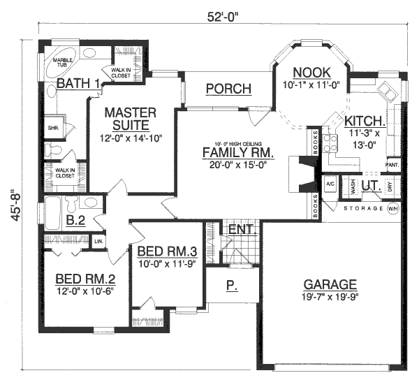 Traditional Floor Plan - Main Floor Plan #40-406