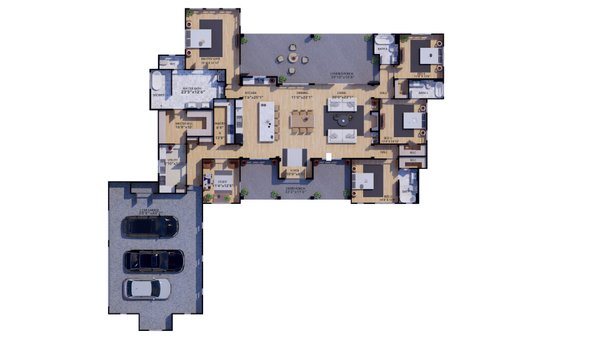 Farmhouse Floor Plan - Main Floor Plan #1110-45