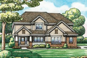 Traditional Exterior - Front Elevation Plan #20-2153