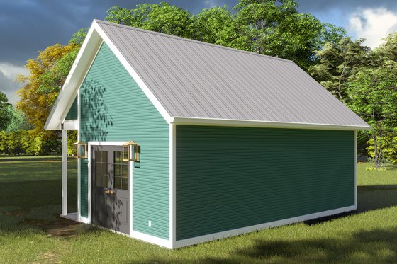 Exterior - Rear Elevation for Country House Plan #1060-203, 0 bath