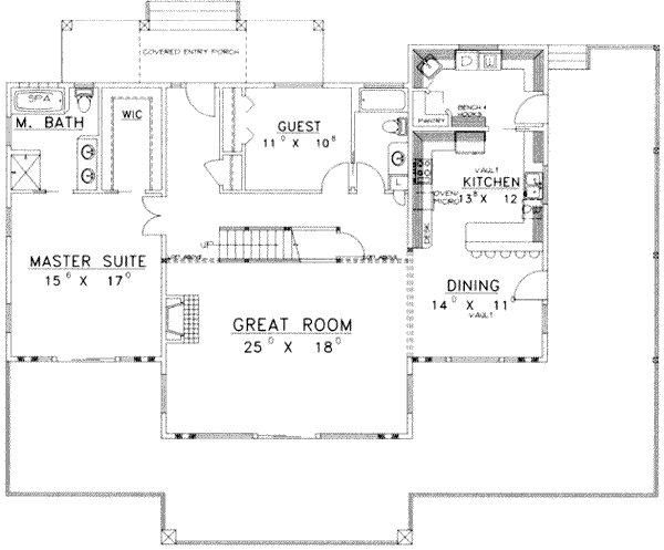 Home Plan - Modern Floor Plan - Main Floor Plan #117-455
