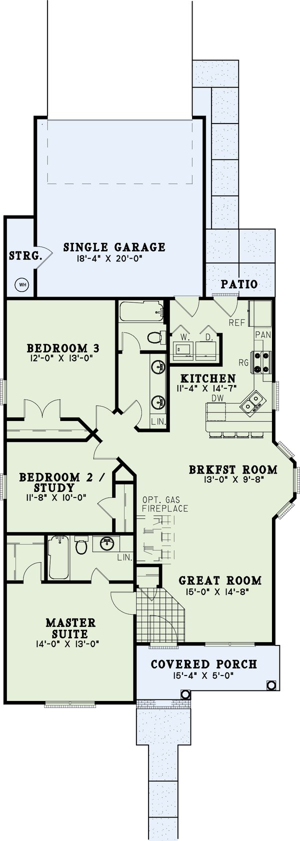 Home Plan - Traditional Floor Plan - Main Floor Plan #17-127