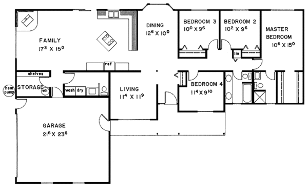 Dream House Plan - Ranch Floor Plan - Main Floor Plan #60-877