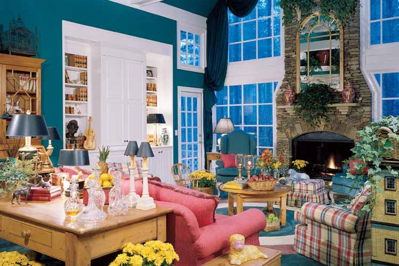 House Plan Design - Interior - Family Room for Colonial House Plan #71-147 - 3 bed, 3.5 bath