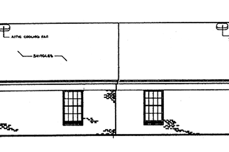 Home Plan - Exterior - Rear Elevation for Traditional House Plan #45-394 - 4 bed, 2 bath