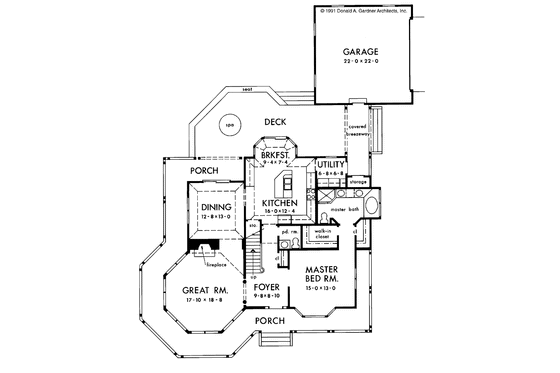 Floor Plan - Main Floor for Victorian House Plan #929-145 - 4 bed, 3.5 bath