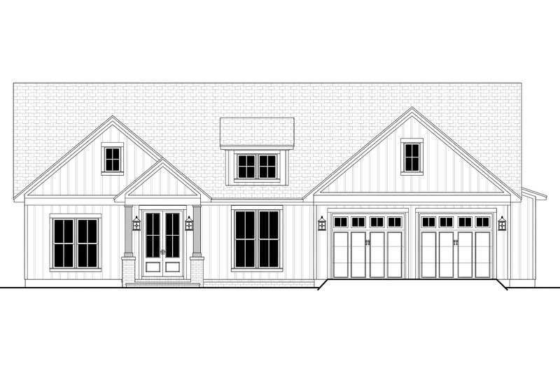 Architectural House Design - Exterior - Front Elevation 3 for Ranch House Plan #430-287 - 3 bed, 2.5 bath