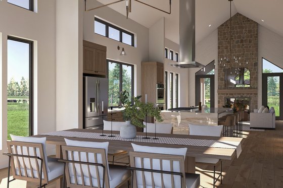 Interior - Dining Room 2 for Barndominium House Plan #455-381 - 2 bed, 2.5 bath