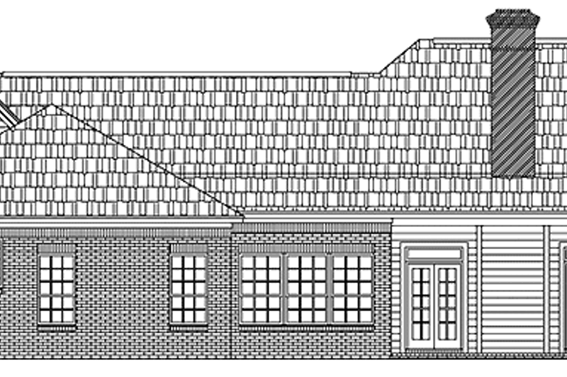 Home Plan - Exterior - Rear Elevation for Contemporary House Plan #21-402 - 3 bed, 2 bath