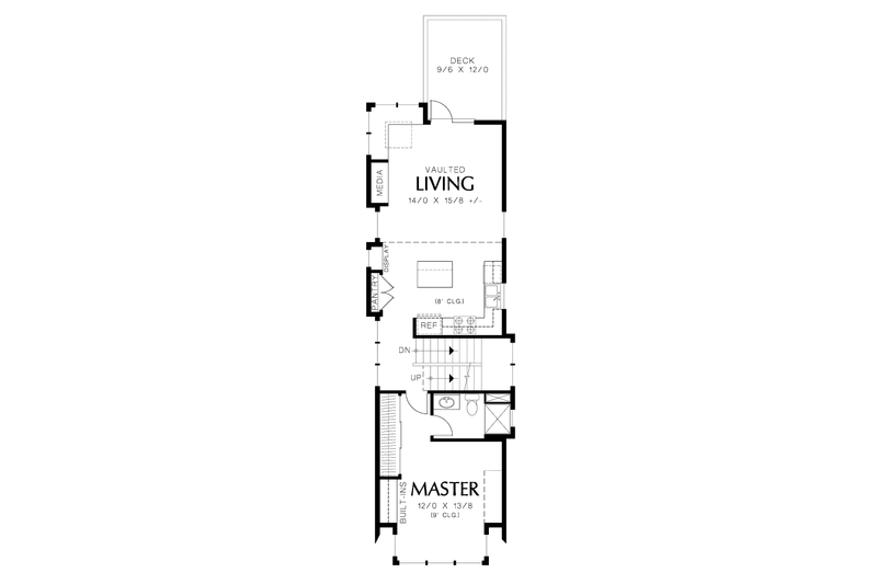 Architectural House Design - Floor Plan - Upper Floor for Craftsman House Plan #48-814 - 2 bed, 2 bath