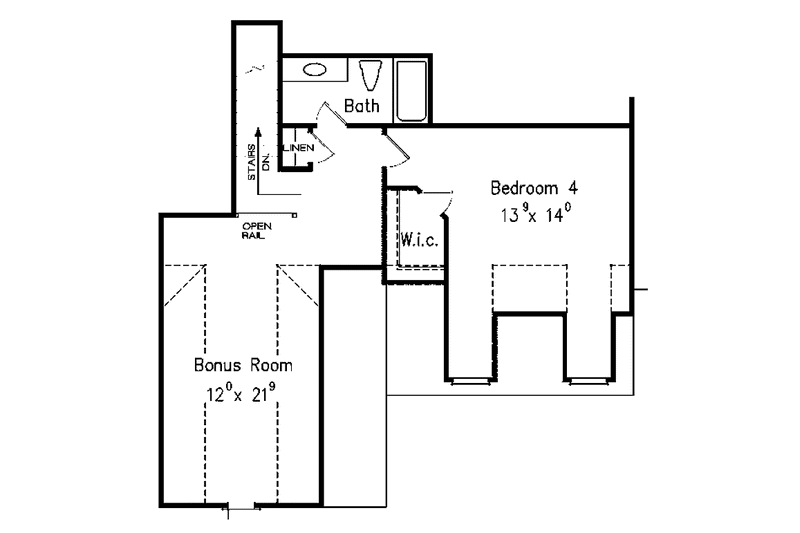 Home Plan - Floor Plan - Upper Floor for Country House Plan #927-305 - 3 bed, 2 bath