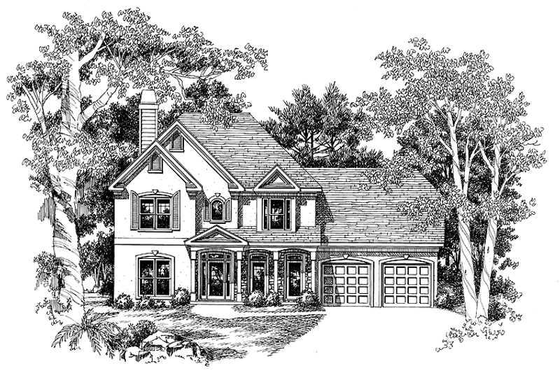 Home Plan - Exterior - Front Elevation 3 for Mediterranean House Plan #927-57 - 3 bed, 2.5 bath