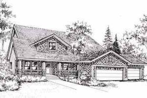 Craftsman Exterior - Front Elevation Plan #78-111