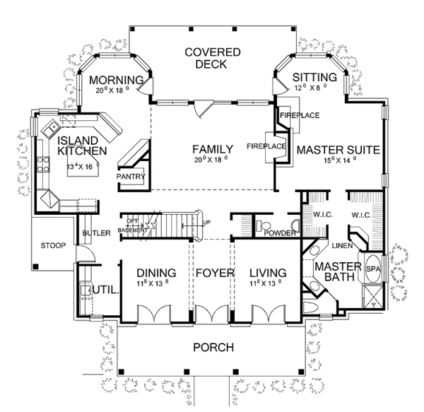 House Plan Design - Classical Floor Plan - Main Floor Plan #472-229