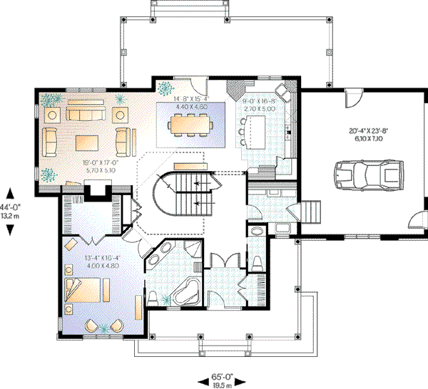House Plan Design - Farmhouse Floor Plan - Main Floor Plan #23-337