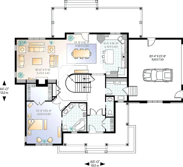 Architectural House Design - Farmhouse Floor Plan - Main Floor Plan #23-337