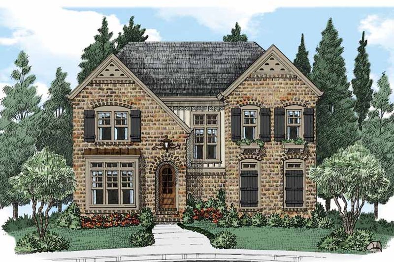 Home Plan - Exterior - Front Elevation 3 for European House Plan #927-499 - 4 bed, 3.5 bath