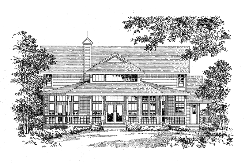 Dream House Plan - Exterior - Rear Elevation for Country House Plan #999-28 - 3 bed, 2.5 bath