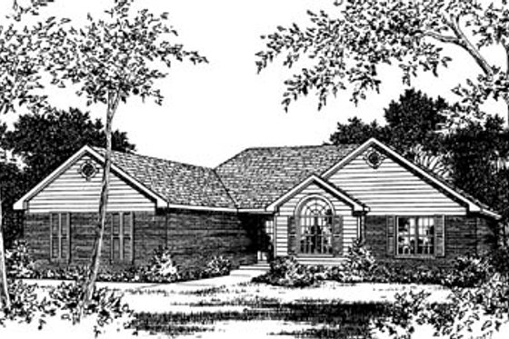 Exterior - Front Elevation for Traditional House Plan #15-111 - 3 bed, 2 bath