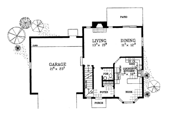 House Plan Design - Colonial Floor Plan - Main Floor Plan #72-1104