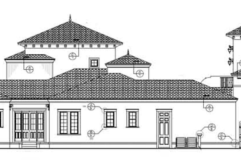 Architectural House Design - Exterior - Other Elevation 1 for Mediterranean House Plan #1058-17 - 5 bed, 4 bath
