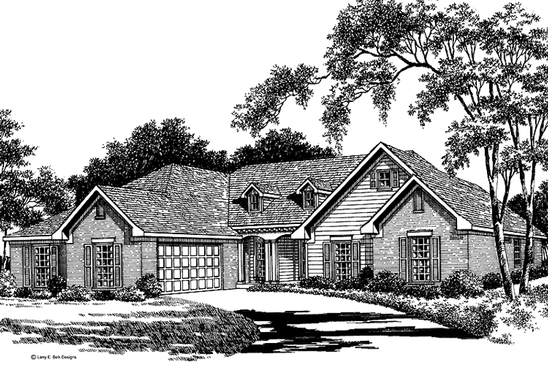 Home Plan - Exterior - Front Elevation 3 for Traditional House Plan #952-159 - 4 bed, 2 bath