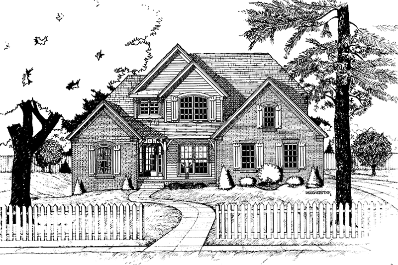 Home Plan - Exterior - Front Elevation 3 for Traditional House Plan #20-2215 - 4 bed, 2.5 bath