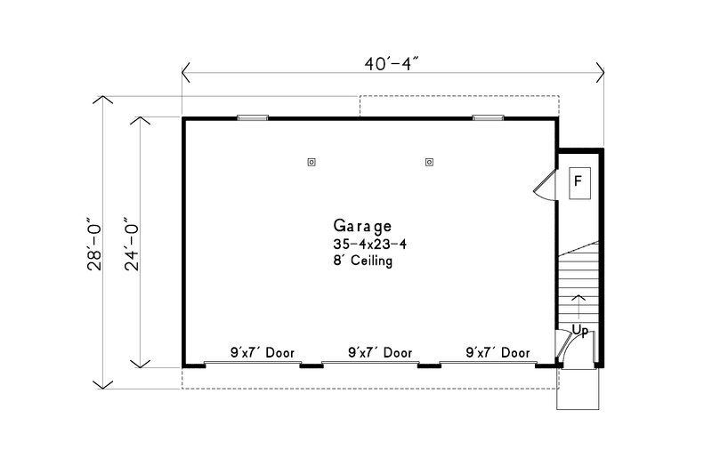 Dream House Plan - Floor Plan - Main Floor for Traditional House Plan #22-403 - 2 bed, 1 bath
