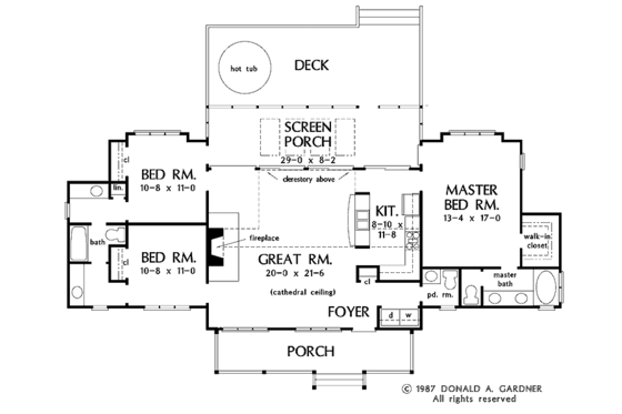 Floor Plan - Main Floor for Country House Plan #929-69 - 3 bed, 2.5 bath