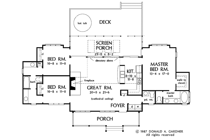 Home Plan - Floor Plan - Main Floor for Country House Plan #929-69 - 3 bed, 2.5 bath