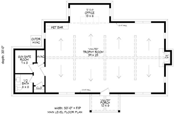House Blueprint - Country Floor Plan - Main Floor Plan #932-1072