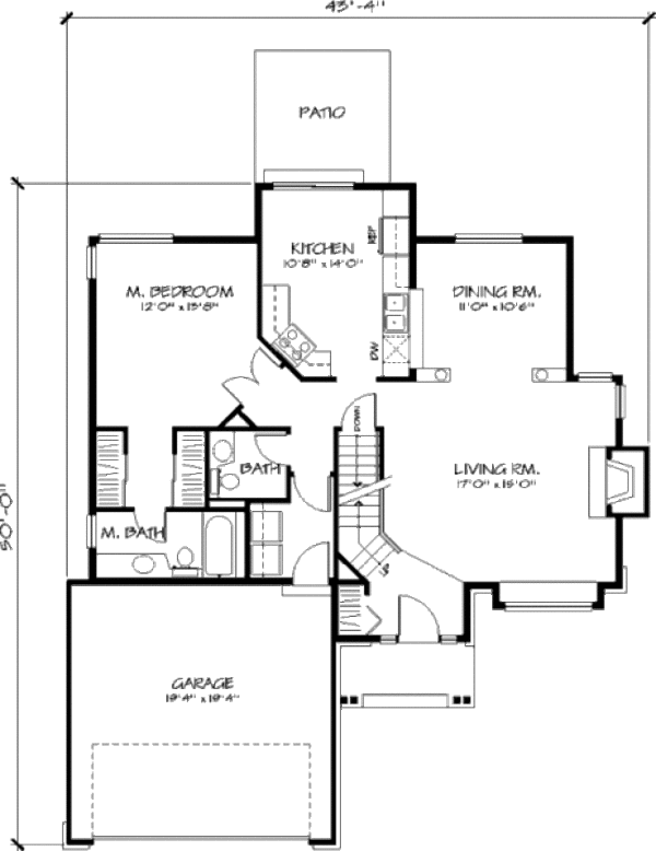 House Plan Design - European Floor Plan - Main Floor Plan #320-383