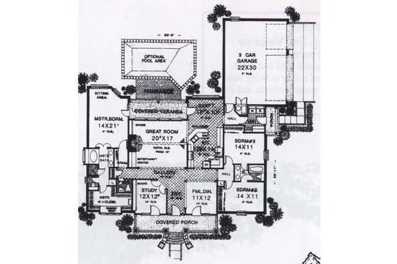 Floor Plan - Main Floor for Traditional House Plan #310-829 - 3 bed, 2.5 bath