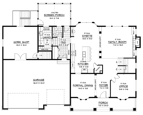 Home Plan - Traditional Floor Plan - Main Floor Plan #51-662