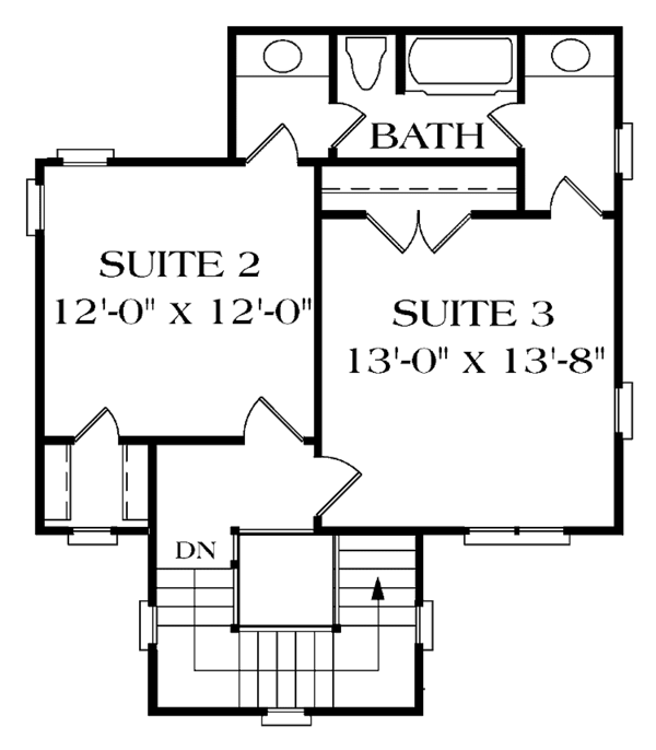 Home Plan - Craftsman Floor Plan - Upper Floor Plan #453-319