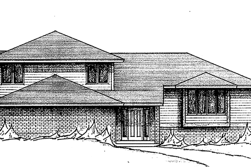 Home Plan - Contemporary Exterior - Front Elevation Plan #51-851