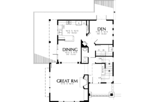 Floor Plan - Main Floor for Craftsman House Plan #48-782 - 3 bed, 2.5 bath