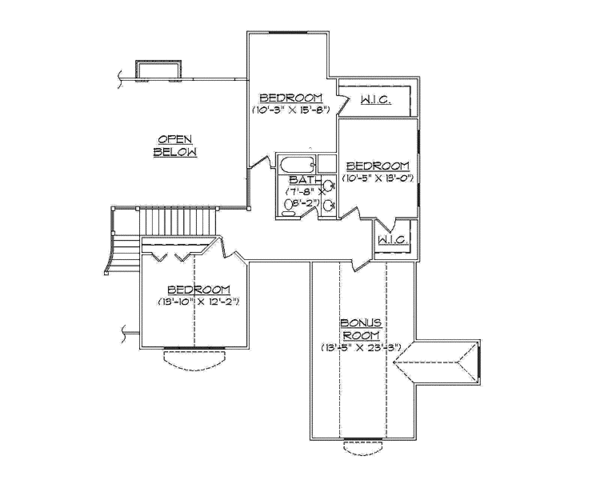 House Plan Design - Cottage Floor Plan - Upper Floor Plan #945-71